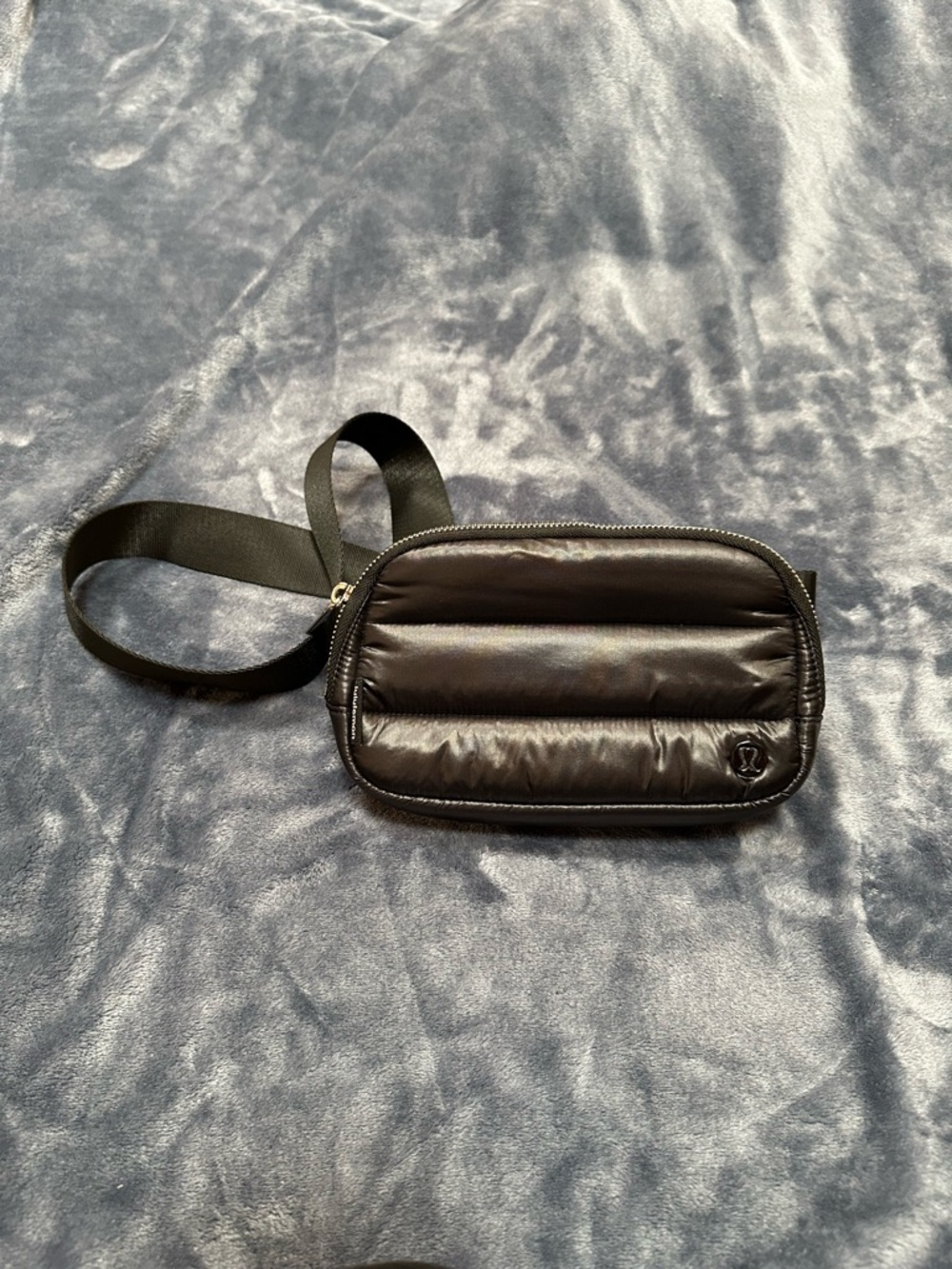lululemon athletica Black Quilted Mini Crossbody Belt Bag